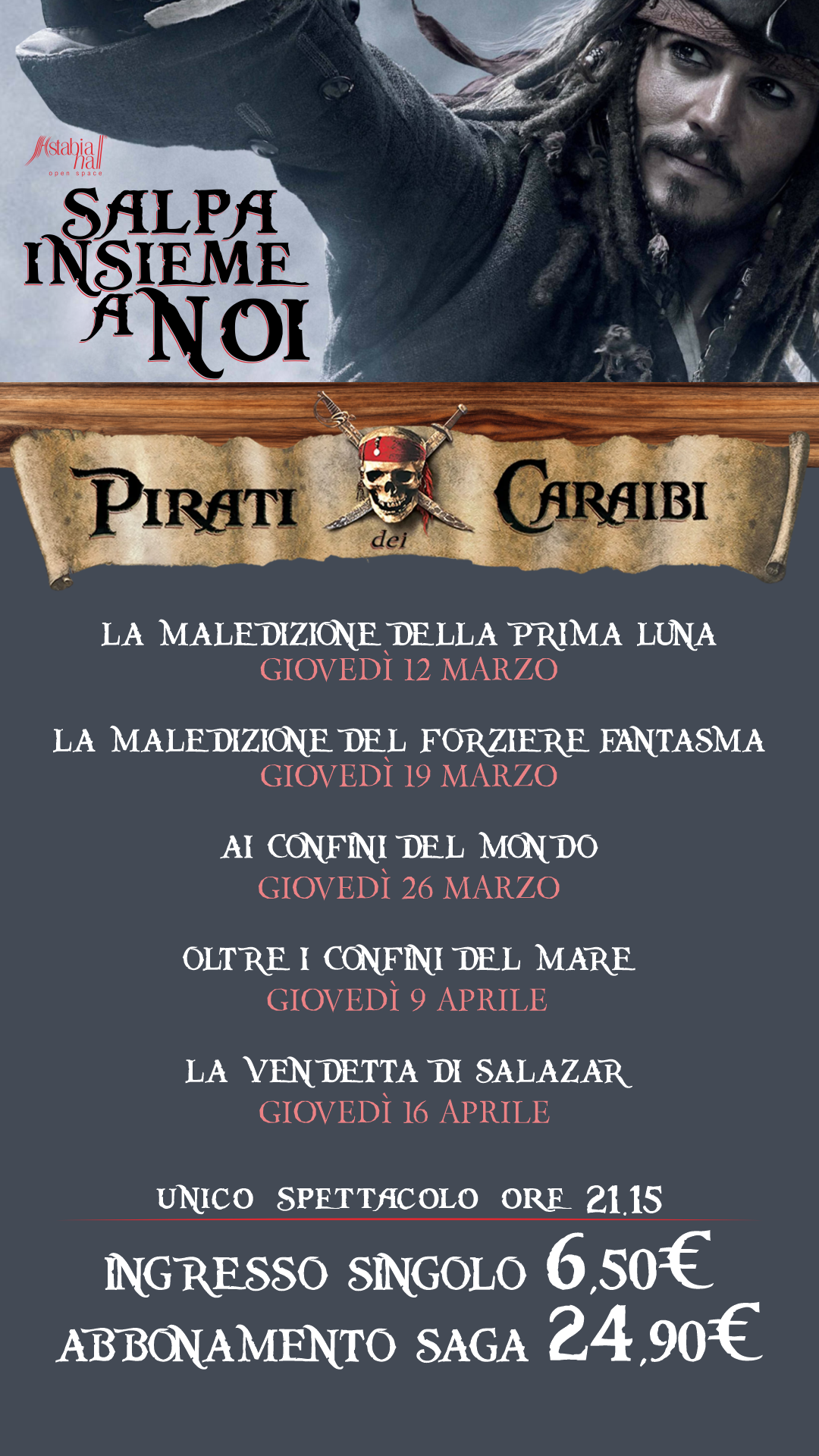 saga PIRATI DEI CARAIBI monitor bar